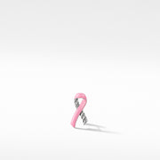 Cable Collectibles Pink Enamel Ribbon in Sterling Silver