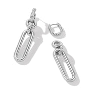 Lexington Double Link Drop Earrings in Sterling Silver