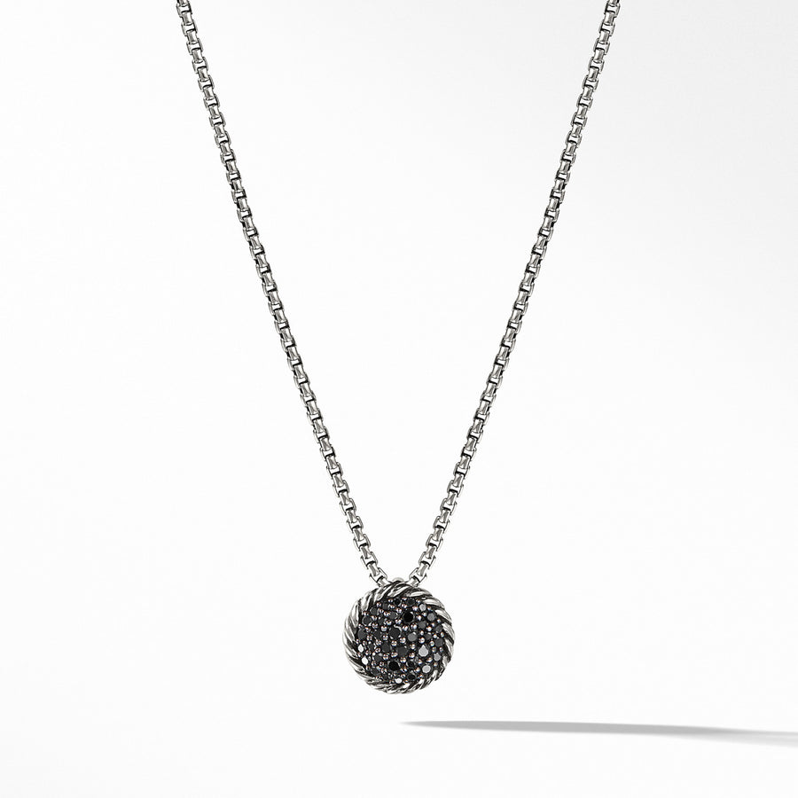 Chatelaine Pendant Necklace with Black Diamonds