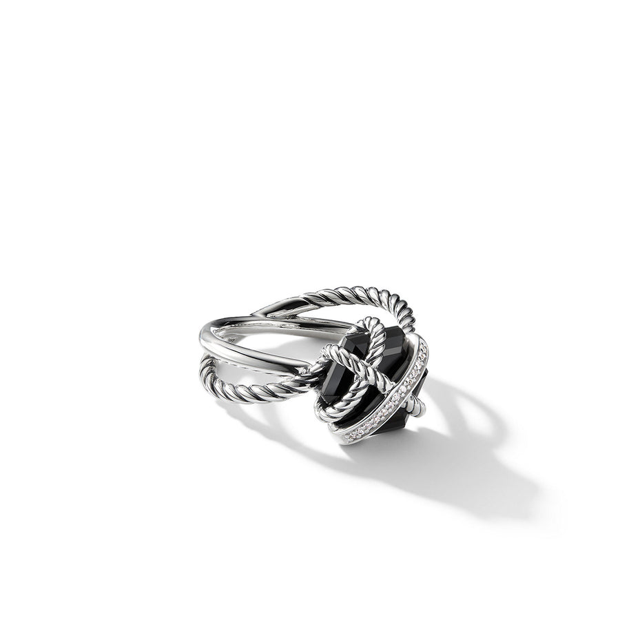 Ring with Black Onyx and Diamonds