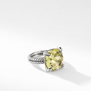 Chatelaine Ring with Lemon Citrine and Diamonds