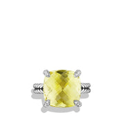 Chatelaine Ring with Lemon Citrine and Diamonds