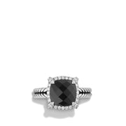 Chatelaine Pave Bezel Ring with Black Onyx and Diamonds