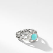 Petite Albion Ring with Turquoise and Diamonds