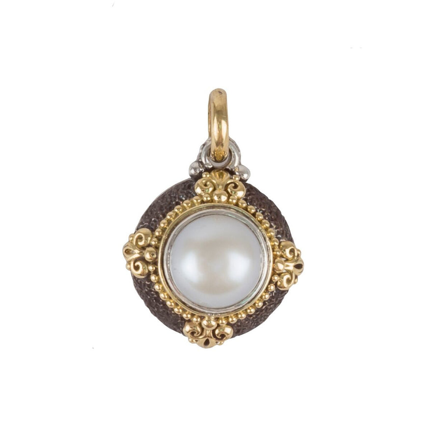 Sterling Silver 18K Gold Pearl Pendant