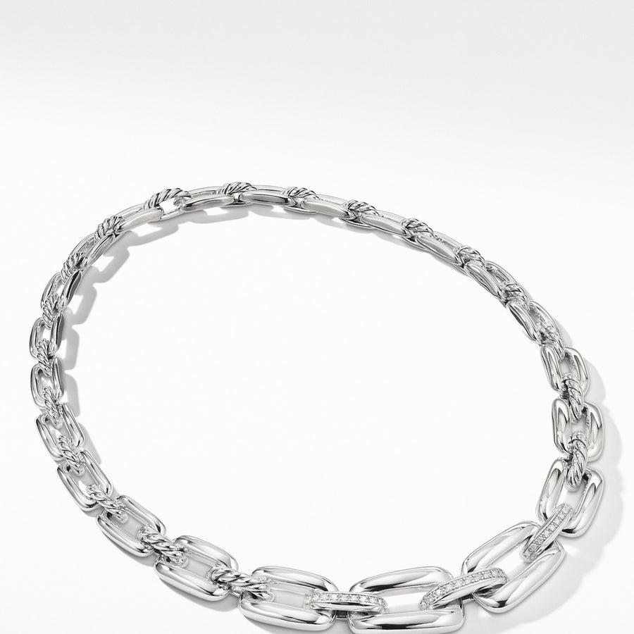 Wellesley Short Chain Necklace with Diamonds