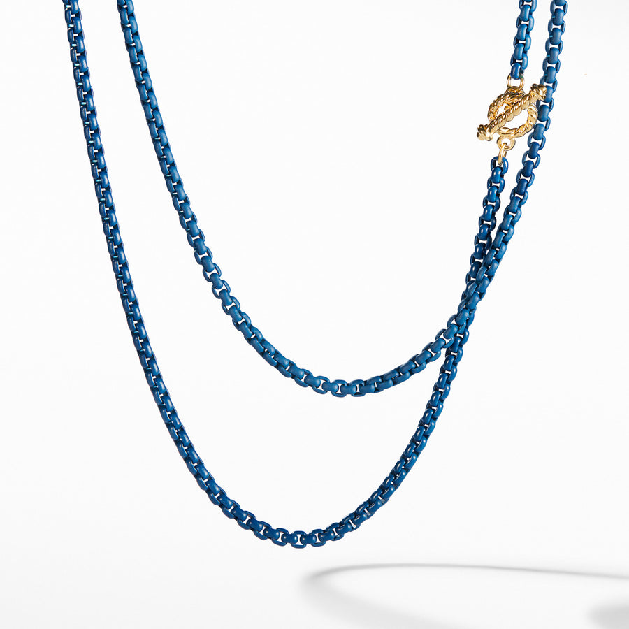 DY Bel Aire Chain Necklace in Navy with 14K Gold Accents