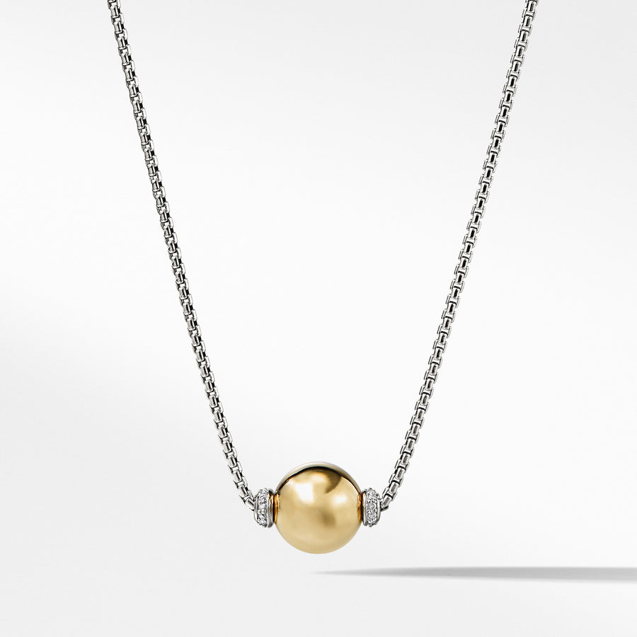 Solari Pendant Necklace with Diamonds and 18K Gold