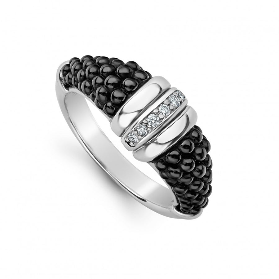 Black Caviar Diamond Ring