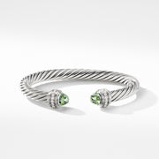 Cable Bracelet with Prasiolite and Diamonds