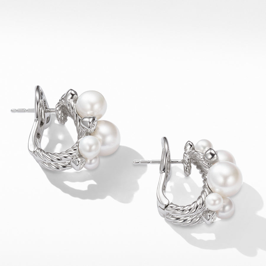 Pearl Cluster Earring with Diamonds