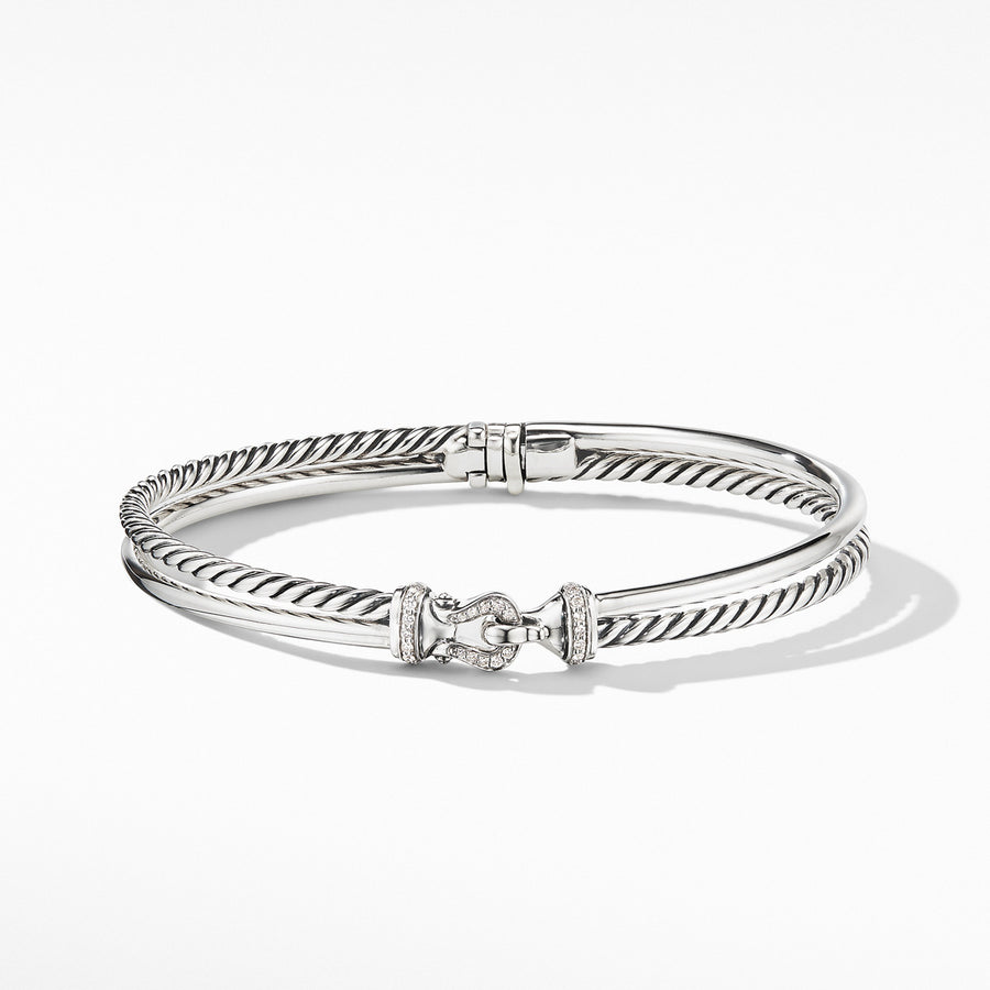 Two-Row Buckle Bracelet with Diamonds