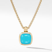 Albion Pendant with Reconstituted Turquoise and 18K Yellow Gold