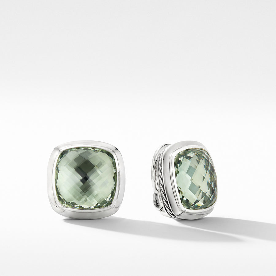 Albion Stud Earrings with Prasiolite