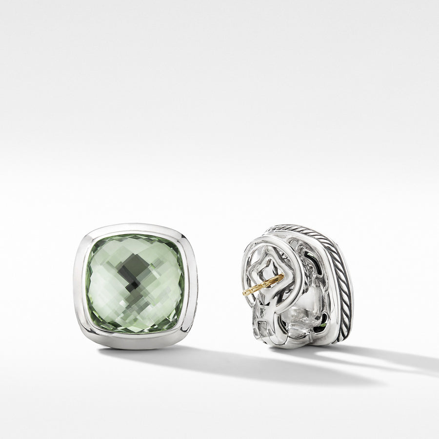 Albion Stud Earrings with Prasiolite