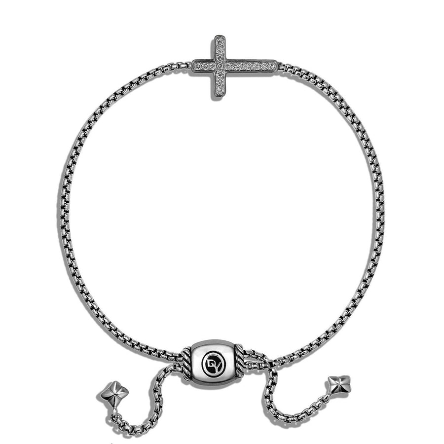 Pave Cross Bracelet with Diamonds