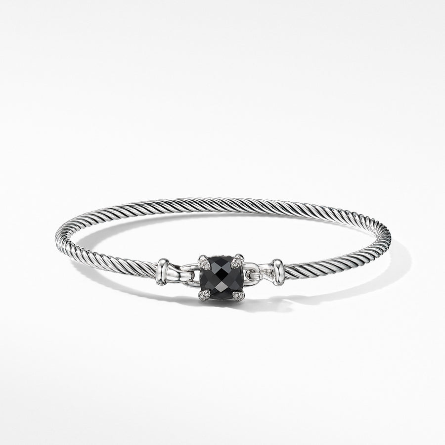 Chatelaine Bracelet with Black Onyx and Diamonds