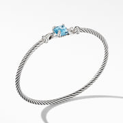 Chatelaine Bracelet with Blue Topaz and Diamonds