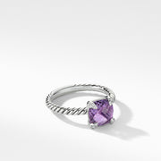 Chatelaine Ring with Amethyst and Diamonds