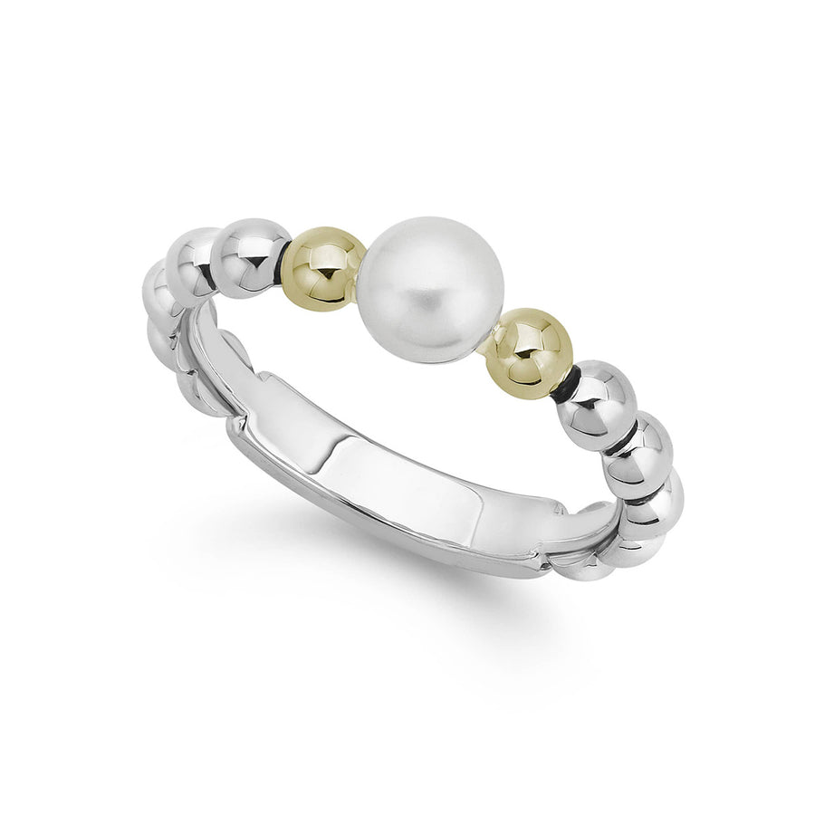 Two Tone Pearl Ring