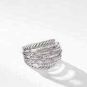 Tides Dome Ring with Diamonds