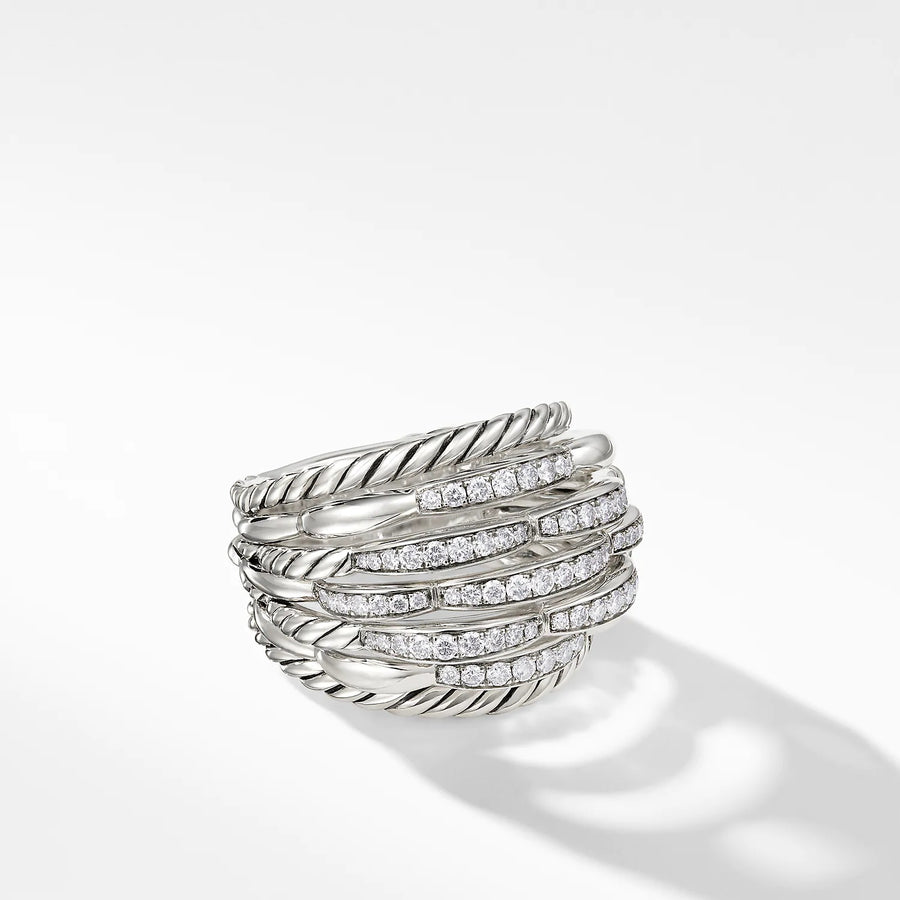 Tides Dome Ring with Diamonds