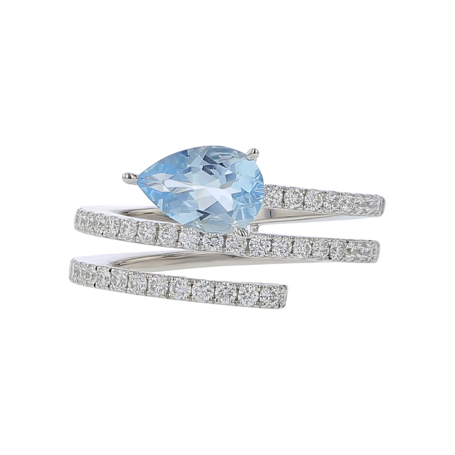 Charles Krypell Pear Shaped Aquamarine-and-Diamond Wrap Ring-3_7401_WAQ-210000463375-at Schiffman's Jewelers
